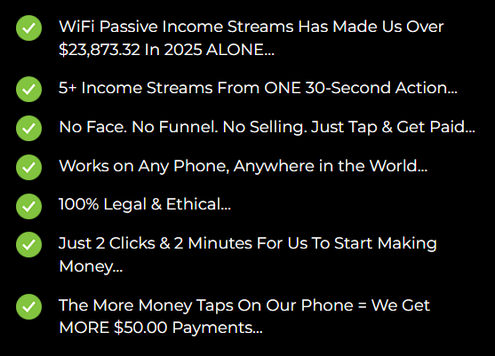 WiFi Passive Income Streams